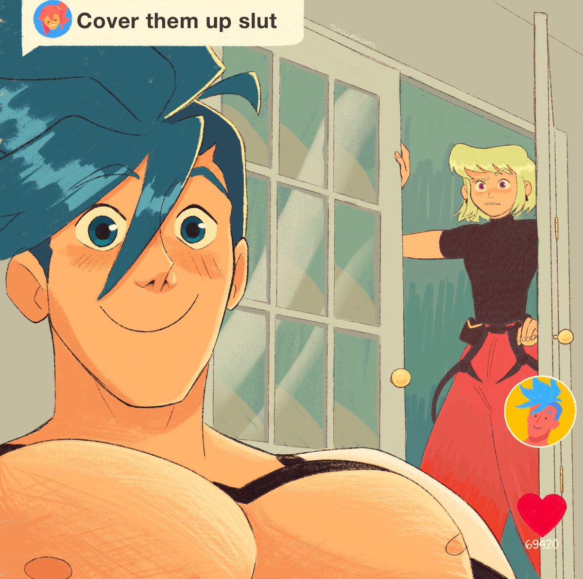 ガロ・ティモス 「galo is allergic to shirts #promare 」|angela °˖✧ STORE OPEN!のイラスト