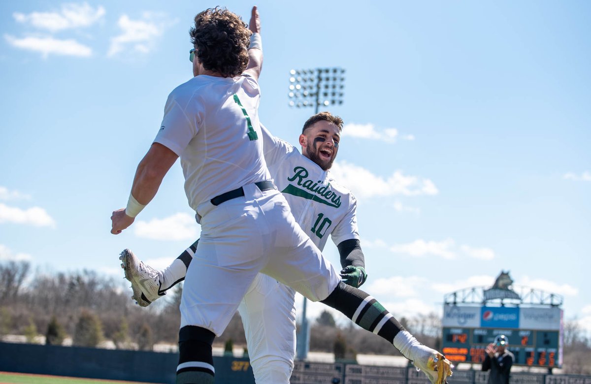WSURaidergang's tweet photo. .@SayreAlec is simply on fire. 

The sophomore is 3-for-3 with a double, home run, and 4 RBI. 

#Raidergang | #BuildtheMonster https://t.co/rcE95egXMs
