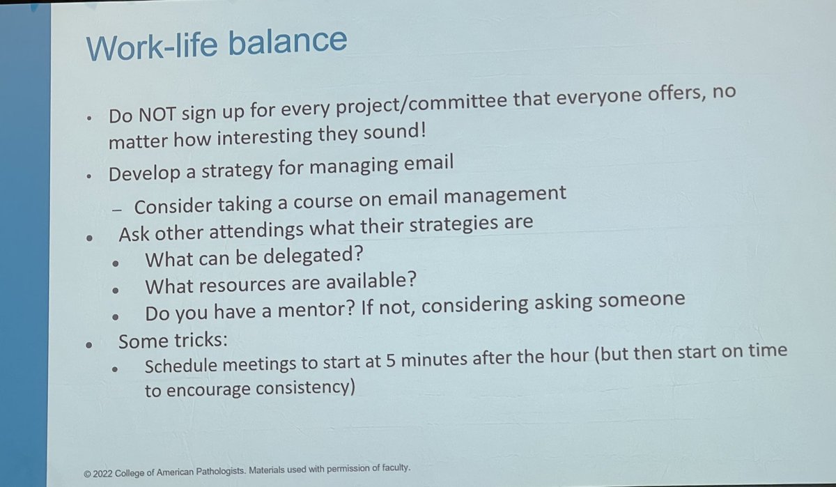 Hansalah's tweet photo. Work-life balance tips 🧘🏻‍♀️🔬 #RFSpring22 #CAP @Pathologists https://t.co/cKFfQlvqCK