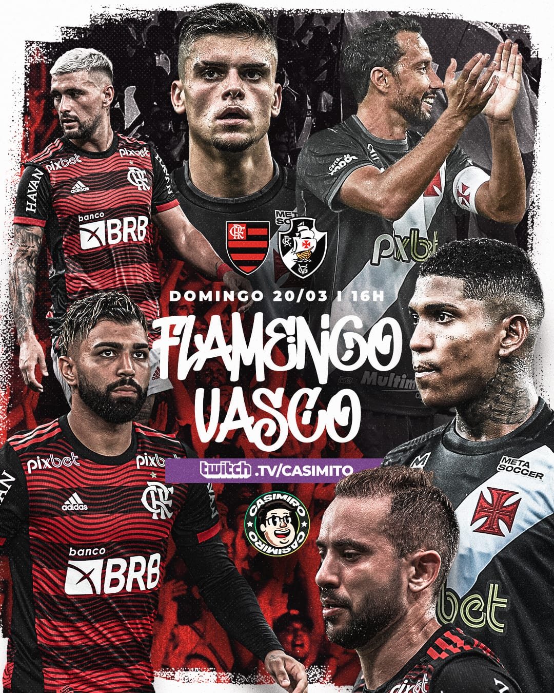 Vasco x Flamengo: como assistir ao clássico na CazéTV ou Twitch