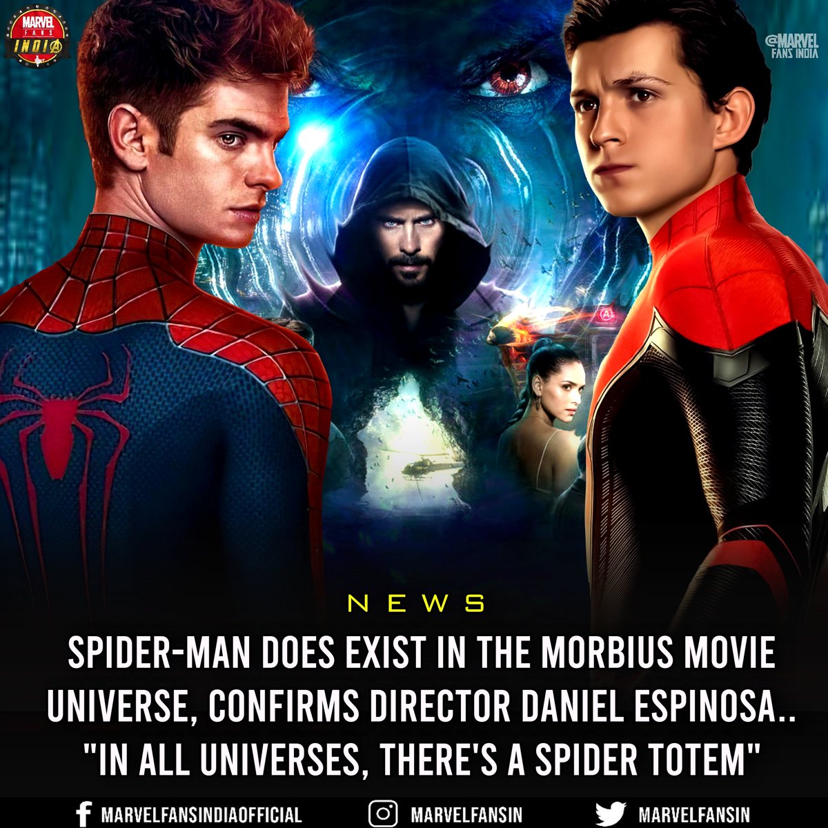 MarvelFansIN's tweet photo. 👀👀
#SpiderManNoWayHome #SpiderMan #Morbius #andrewgargield https://t.co/G0bXIcOHWg