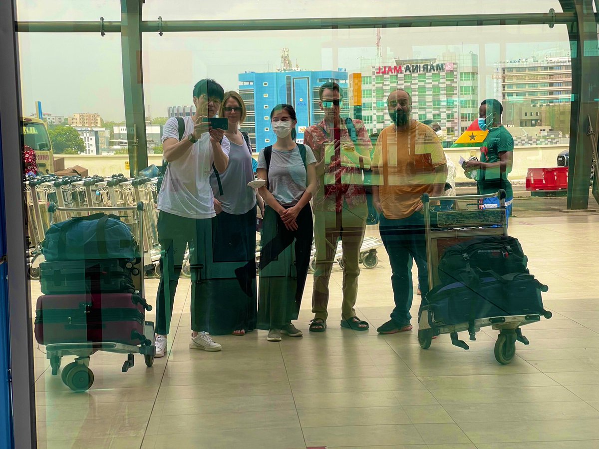 After 2+ years of covid delay, the team @prof_plewis <a href="/Pepucho666/">Pepucho</a> <a href="/MarcYinFeng/">Feng Yin</a> <a href="/AssimilaLtd/">Assimila</a> has finally arrived in Tamale 🇬🇭 !! Ready to run our EO for Agriculture workshop with <a href="/Gssti_Gaec/">Ghana Space Science & Technology Institute</a> partner <a href="/asarefi17/">Kofi Asare</a>. <a href="/NewtonFund/">Newton Fund</a> <a href="/UCLgeography/">UCL Geography</a>