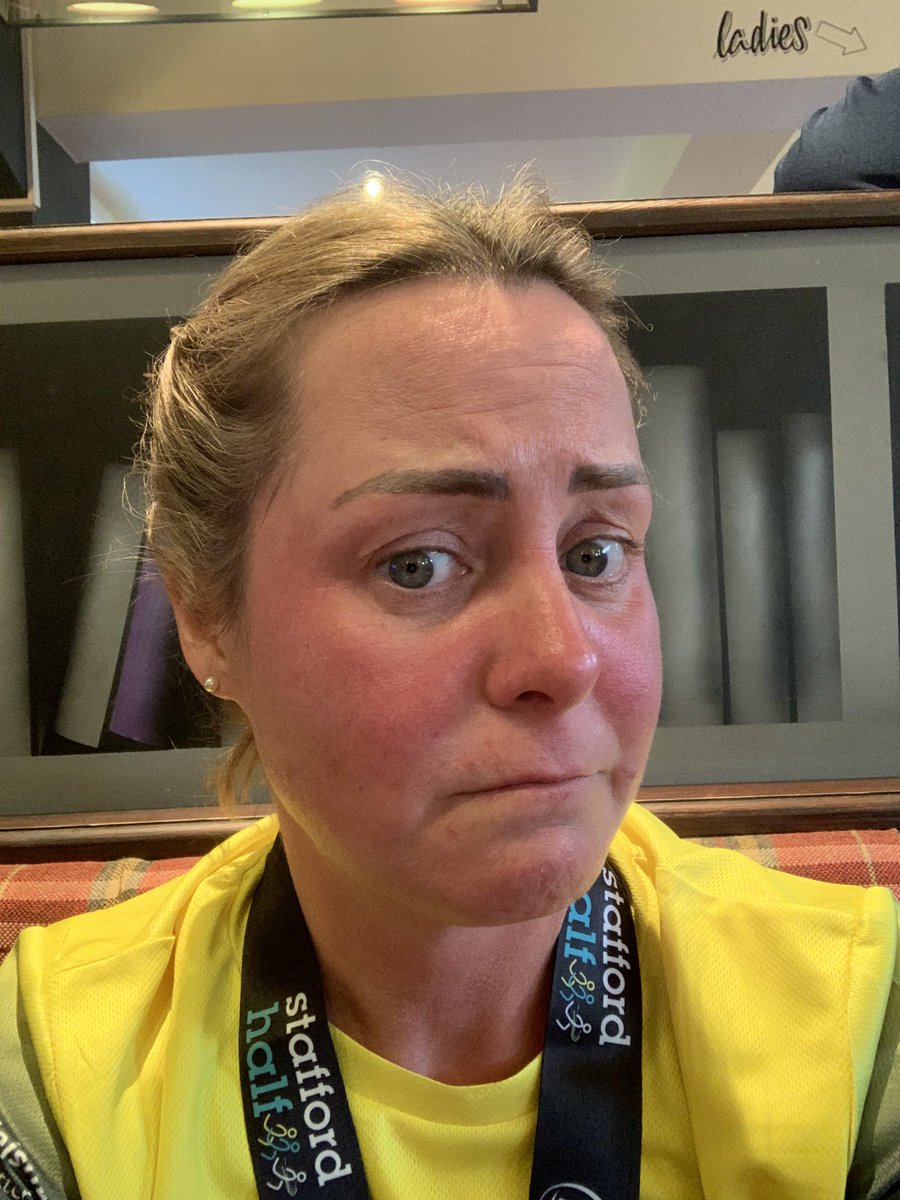 We flippin smashed it! Over 10 mins shaved off our last effort and over £800 raised for SNAP. And my face is very sunburned 😂 #staffordhalf <a href="/StaffordshireCC/">Staffordshire County Council</a> The supporters were incredible 😍