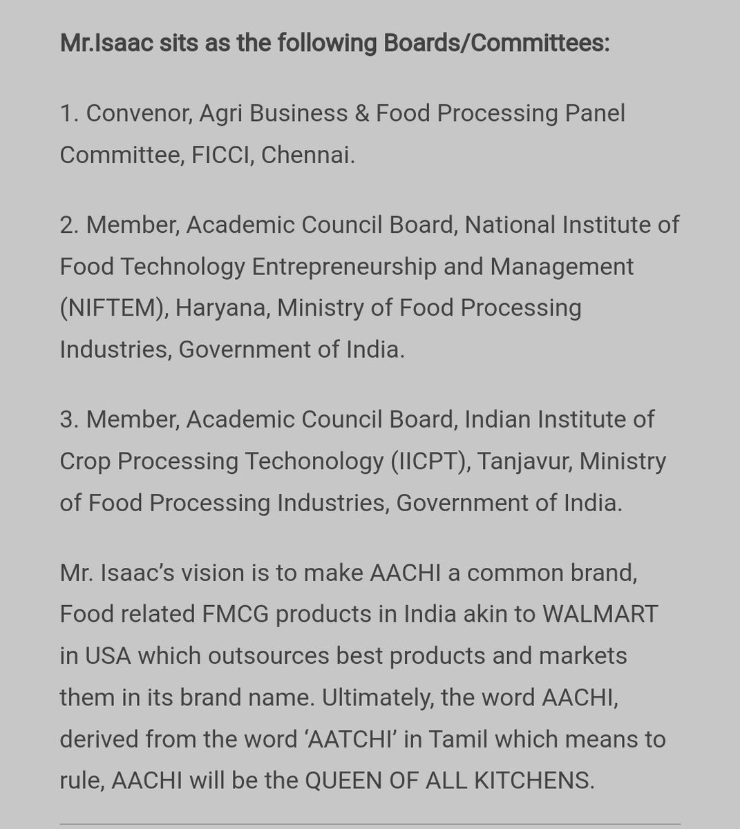 punarutthana's tweet photo. There was #BOYCOTTAACHIMASALA campaign against mass conversions.
However they have infiltrated in various government boards and lobby associations to easily get the access of soul harvesters.
#Aatchi - To rule? https://t.co/2i5LxEqLJ1