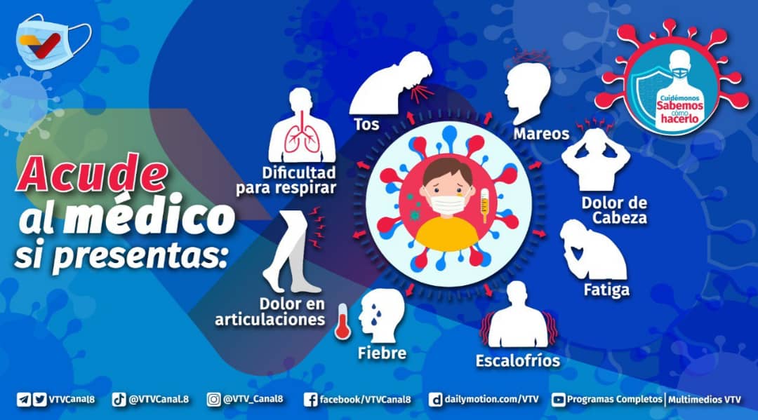 #PREVENCIÓN😷| Si presentas algún síntoma acude al hospital más cercano.

¡Sabemos cómo hacerlo!  
¡Cuidémonos!

#ViveAVenezuela