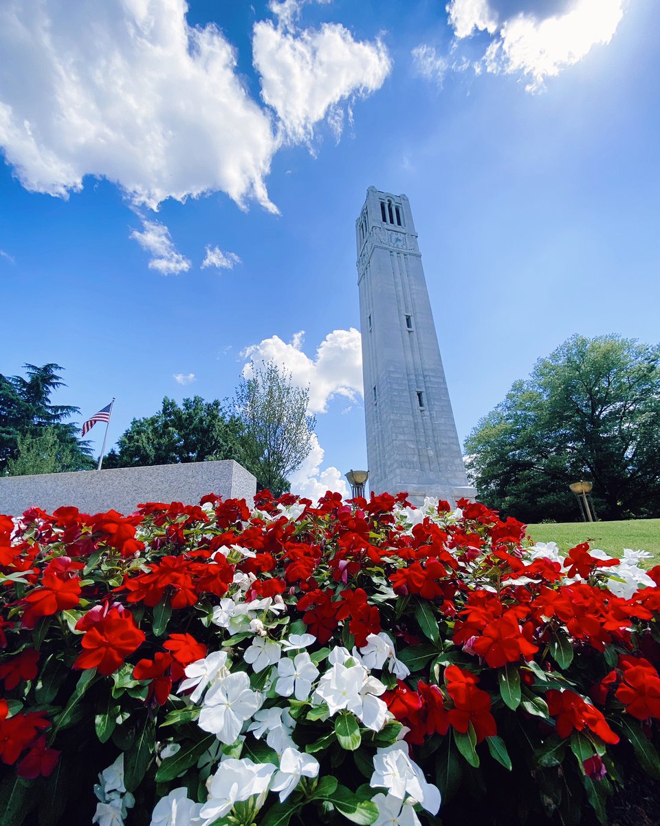 NCState's tweet photo. The 🔴 and ⚪️ from NC State.

Happy #FirstDayOfSpring, Wolfpack. https://t.co/BoLFfEwGN9