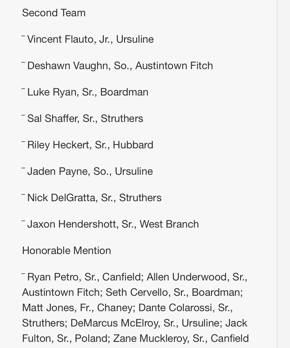 poland_boys's tweet photo. And All- Mahoning County teams were announced. @RossDedo was chosen as D1 &amp; D2 player of the year in Mahoning County. @christiancolos9 was selected 1st team and @Jack1Fulton was selected to honorable mention! Congratulations to all! 

#GoDogs https://t.co/Rk201P7qje