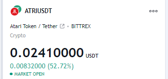 Bitcojner's tweet photo. Well, well, well. Lookie here $Atari 👀🔥🔥

@ataritoken @atari 

#atari #nft #ataritoken #crypto https://t.co/o14MIWIuVy