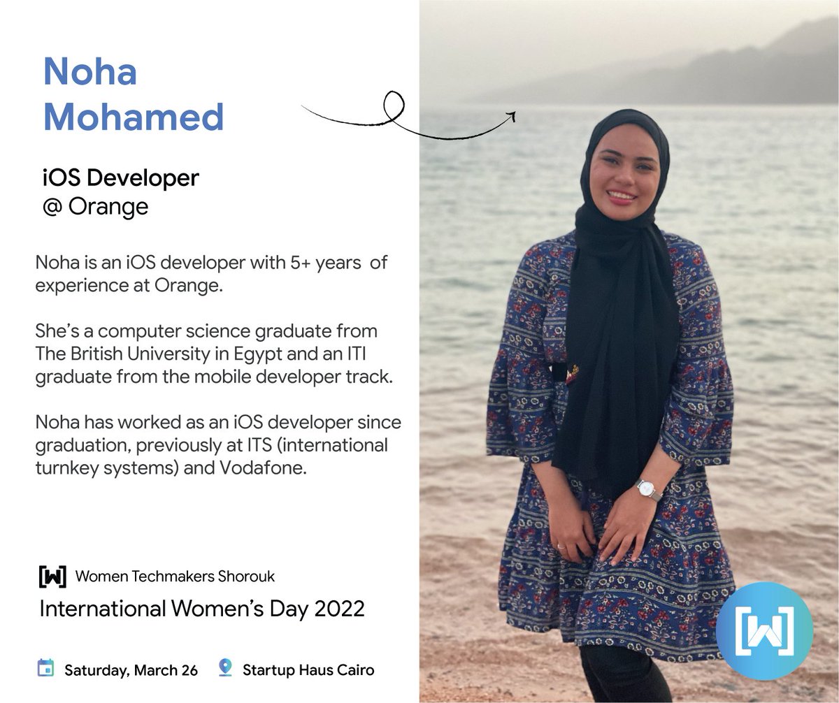 WTMShorouk's tweet photo. The process every engineer should know before start into development.
فى السيشن دى نهى هتكلمنا عن ايه هى ال life cycle اللى بيمر بيها اى software development مع سيشن بعنوان:    
👉Development process
  Don't miss out, register:
👉https://t.co/izDpnfom3f
 #IWD2022  #IWDShorouk😍 https://t.co/j3pJlXyLwG