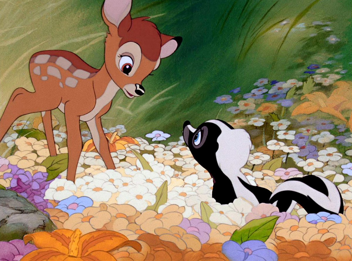 EarsGoneByBlog's tweet photo. It's the first day of spring! The flowers (and maybe Flower himself) will soon be coming out to say hello!

#disney #bambi #flower #spring #animation #firstdayofspring #flowers #blooming https://t.co/mAj653b8wo