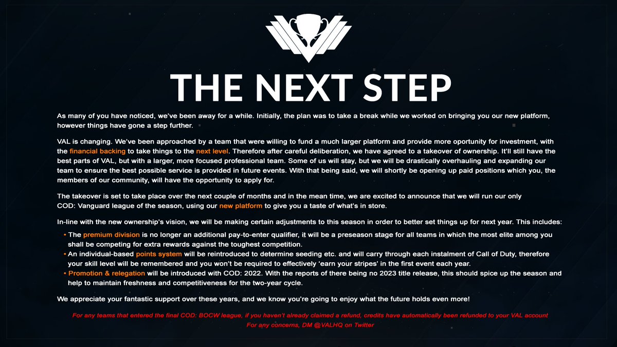 VAL | Home of Grassroots Esports tweet media