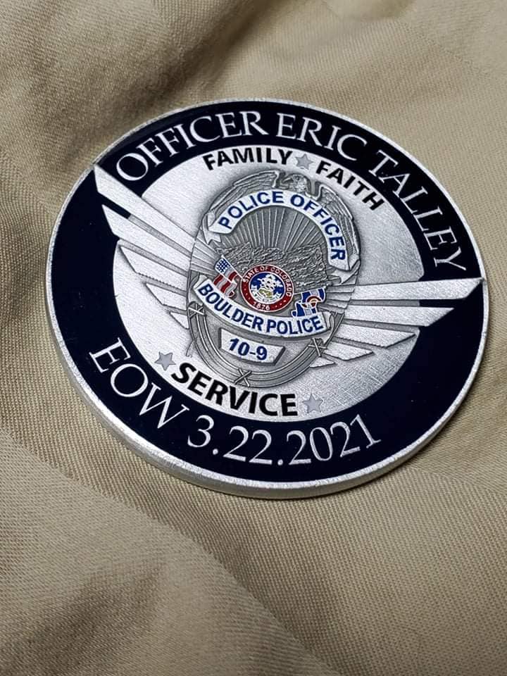 boulderpolice's tweet image. We&apos;d like to thank Kris Miller who came by BPD this week to show her support &amp;amp; introduce her puppy that she named Talley in honor of fallen BPD Officer Eric Talley. We loved meeting you both and that one of the ways Eric&apos;s memory lives on is through Talley #BoulderStrong