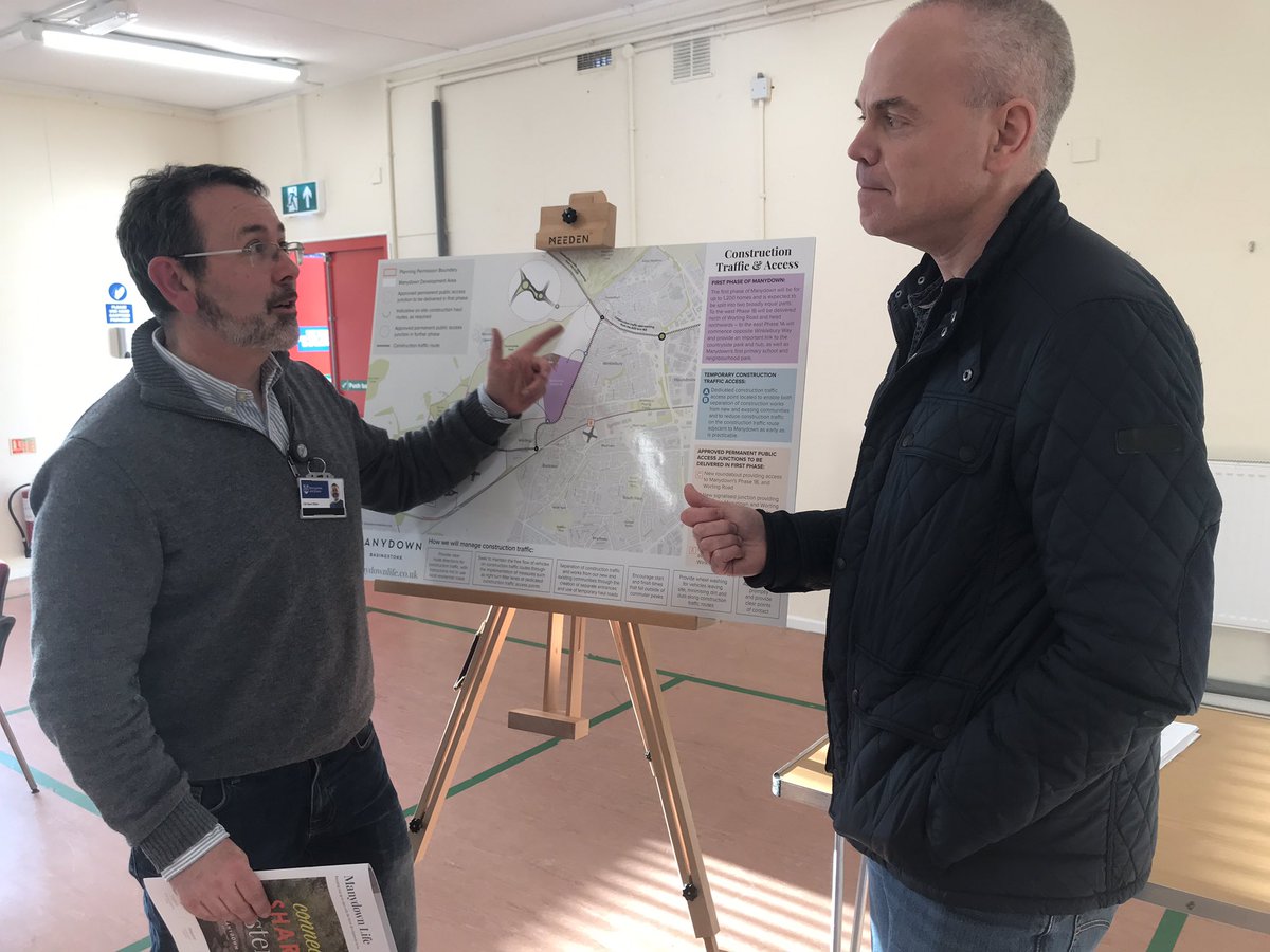 SeanDillow's tweet photo. Spoke to #Winklebury residents at the U&amp;C #Manydown event. Construction traffic was the main topic. Unless U&amp;C implement a comprehensive package of measures to mitigate congestion along Roman Road, the only alternative will have to be an access route via the A339. https://t.co/v3KtTtCAju