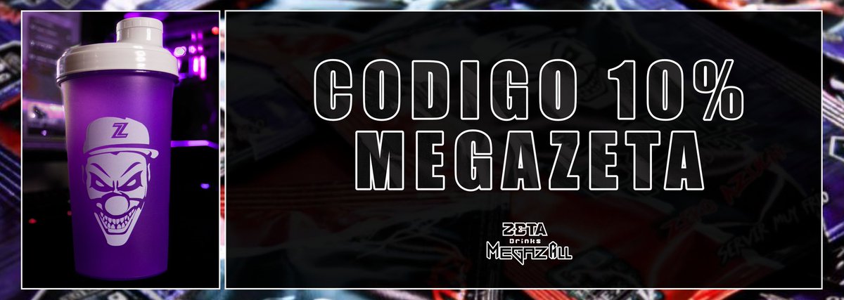 Necesitáis energía para stremear a full❓

Pues aprovechad nuestro código de descuento MEGAZETA en vuestra compra con @DrinksZeta 💥

Mirad sus productos ⬇️
zetadrinks.com