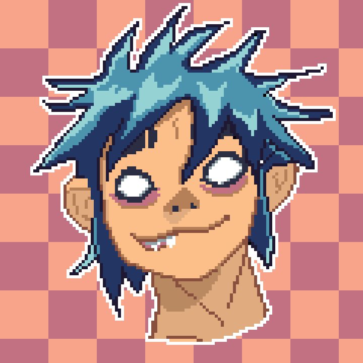 the whole gang! #pixelart #gorillaz ド ッ ト 絵. victorards Commissions Open on...
