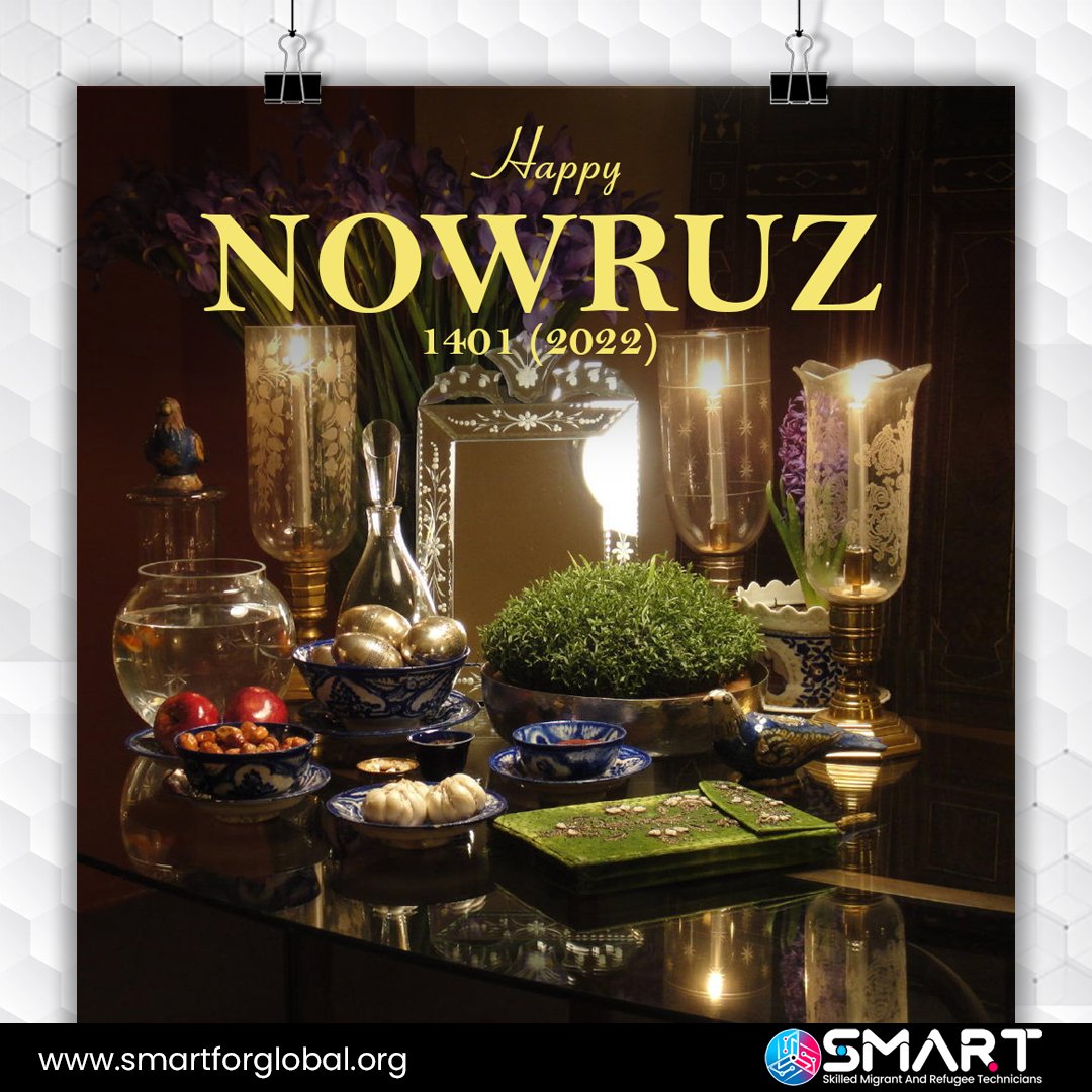 SMARTforGlobal's tweet photo. Nowruz marks the end of winter start of spring and a new year for millions of people around the world.
Happy Nowruz to all who celebrate. We wish this Nowruz a lot of happiness, joys, peace, and prosperity to you all.
#PersianNewYear #Nowruz #HappyNowruz #Celebration
#Nowruz1401 https://t.co/CuuYo8Qb9T
