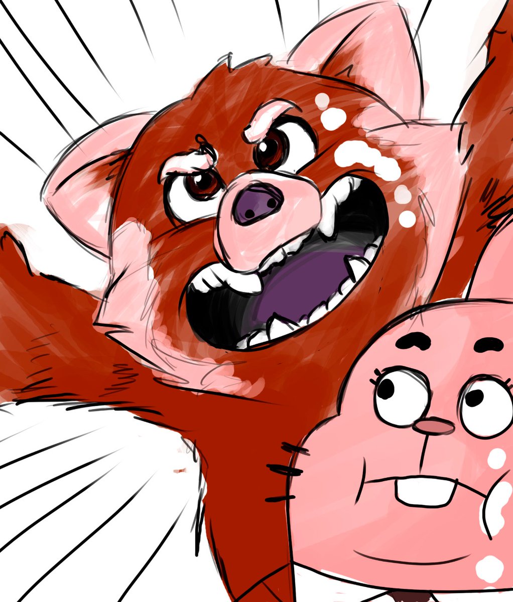 raphaeldarkru's tweet photo. @sanvif_art #TurningRed + #Gumball 😁😁😁 https://t.co/Fbcgiw8Ci5