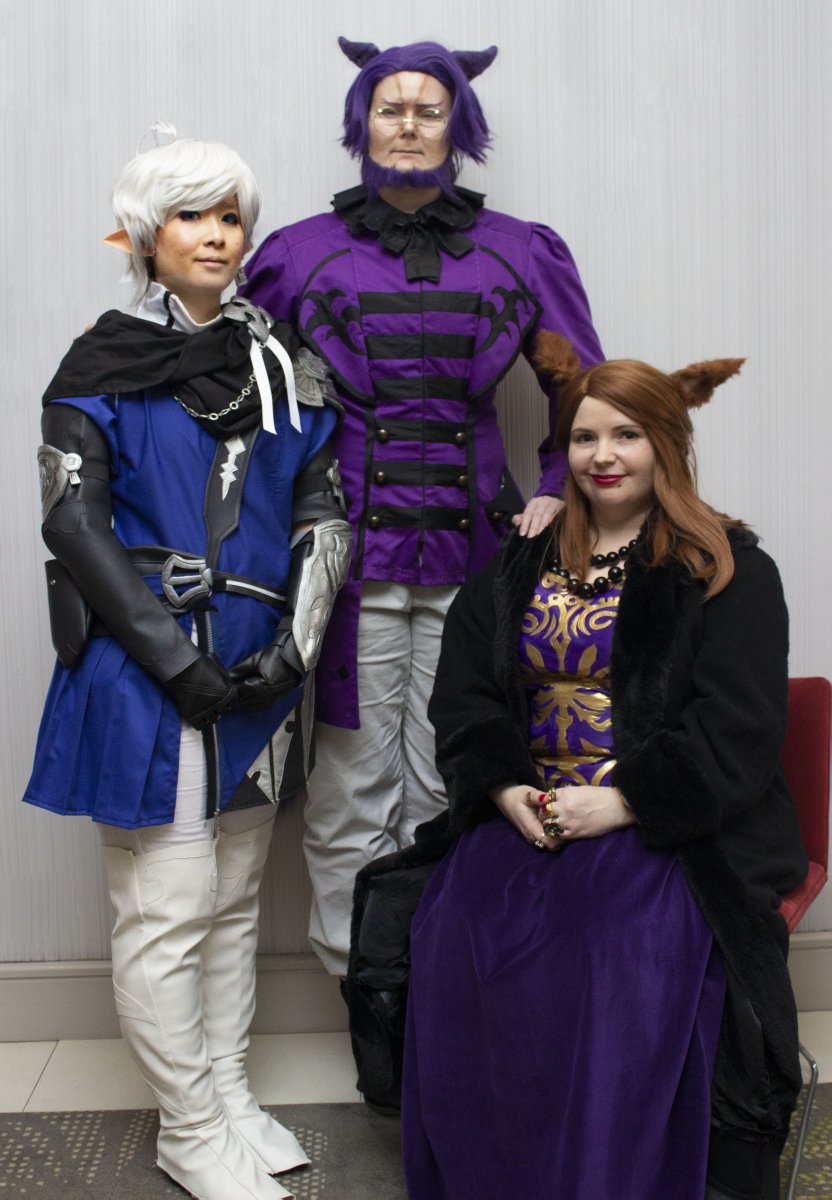 sekiful's tweet image. Went to Minami, dressed up as a catgirl, took photos with friends.

I'm the Dulia-Chai, @sandoraroll is Chai-Nuzz, @g0g0mi is Alphinaud. Photos by @HomanC and @midnightmaple. All costimes made by the cosplayers.

#FFXIV #ffxivcosplay #dulia-chai #shadowbringers