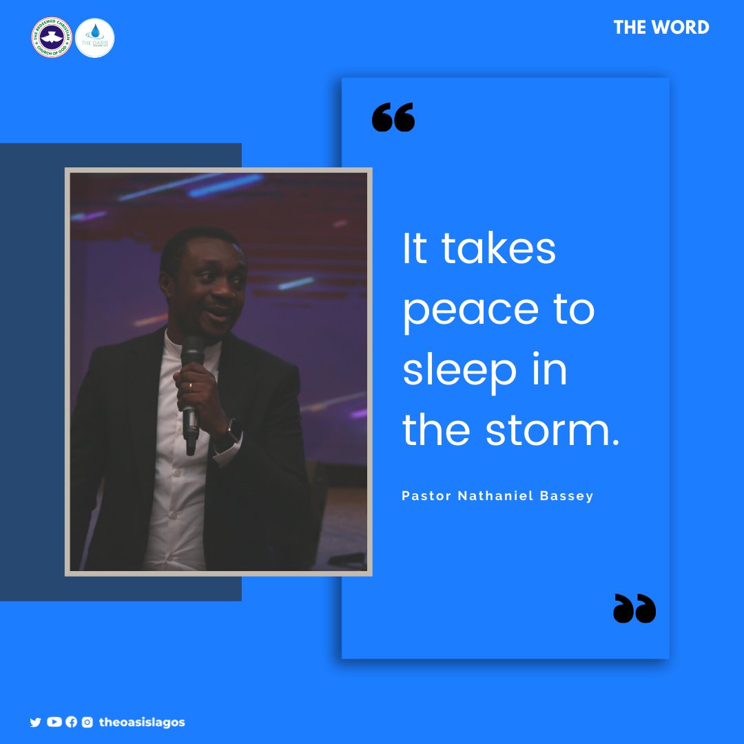 With Christ, we have peace even in the midst of a storm!

#TheWord #SundayService #TheOasisLagos
