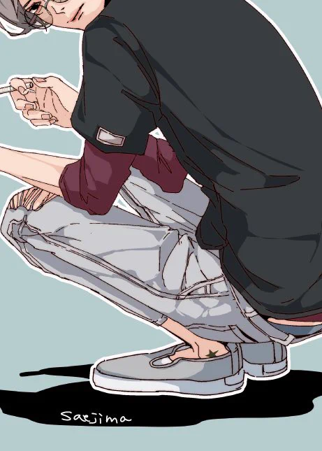 少年や青年の骨ばった足を描くのが好きです。 #このタグを見た人は自分の絵柄の脚部分を見せる 