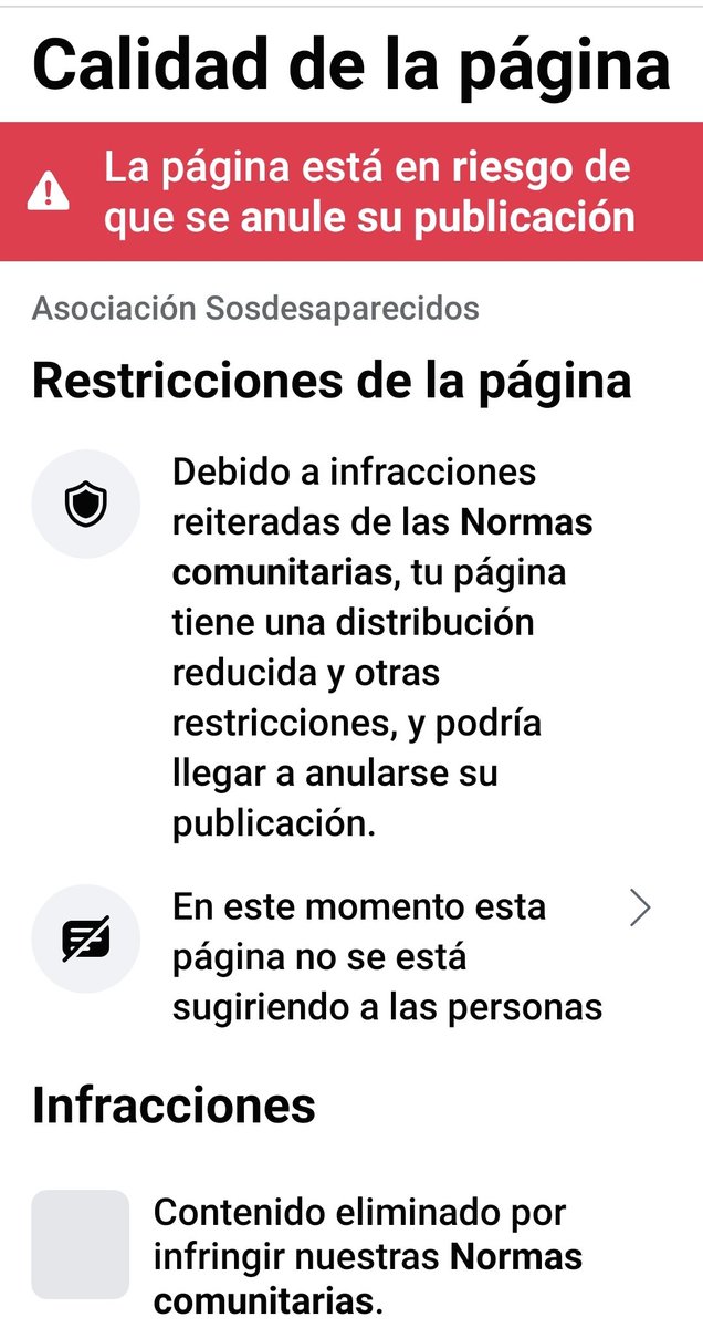 sosdesaparecido's tweet photo. Por desgracia muy pronto #Facebook nos cerrará esta página y dejaremos de subir alertas.
El motivo, los artículos que subimos donde avisamos de la grave problemática de las fugas de menores de los centros.
Por desgracia esta es la manera de silenciar lo que está pasando. https://t.co/hEjCIs5CMV