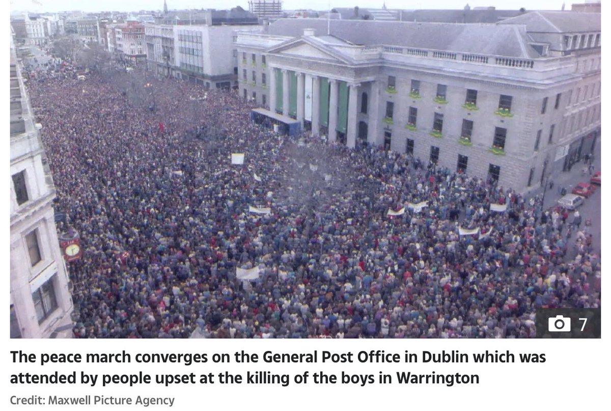 @peacefoundation The Dublin protest against the Warrington atrocity, thought to be the largest peace rally ever held in Ireland.