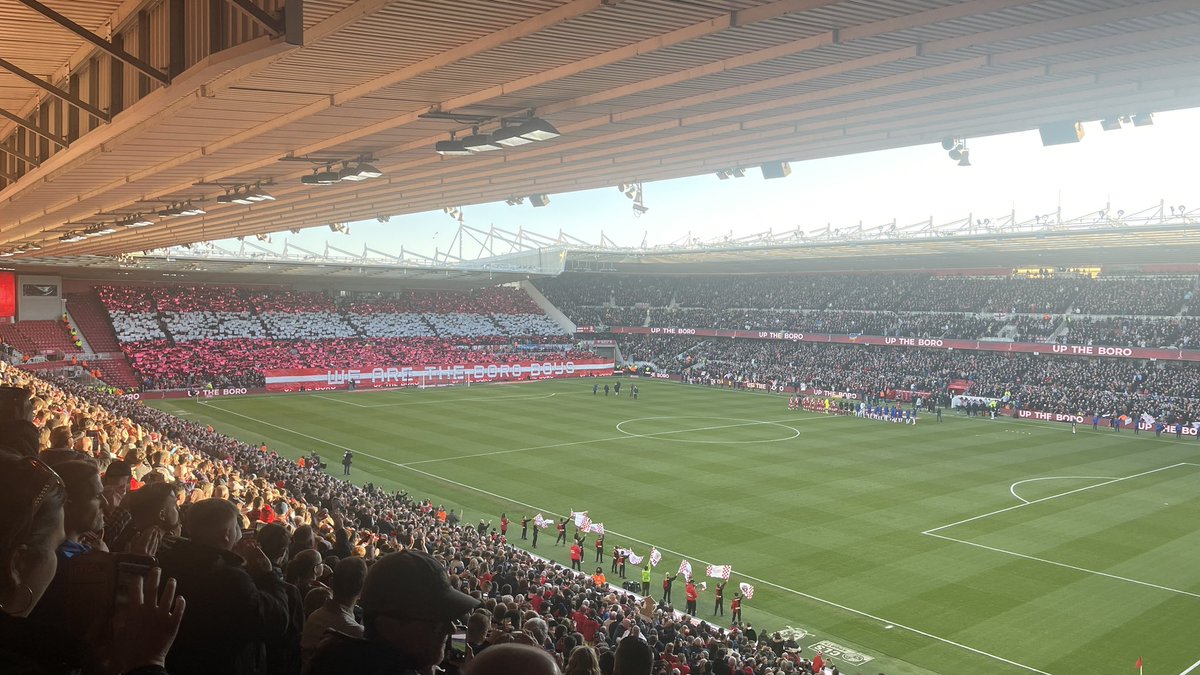 Great FA Cup run, immensely proud of the team.

Great atmosphere at the Riverside, 2-0 down and the Boro fans were all bouncing around and still singing
their hearts out!

We love this club!

In the words of Guy Mowbray "One of the most upbeat football clubs around right now!"