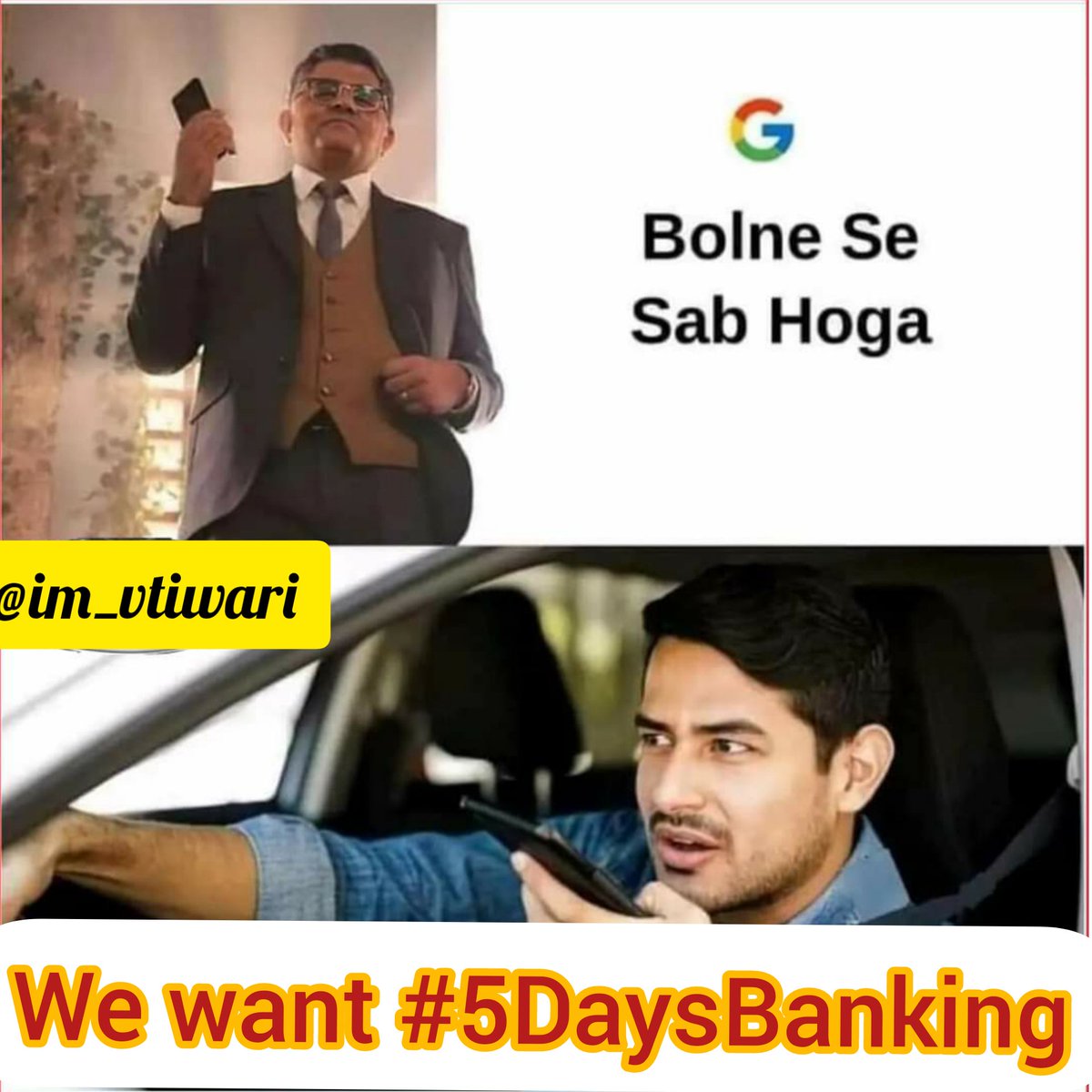 im_vtiwari's tweet photo. #5DaysBanking
@DFS_India @RBI @nsitharaman @PMOIndia https://t.co/HMhFqCqHMF