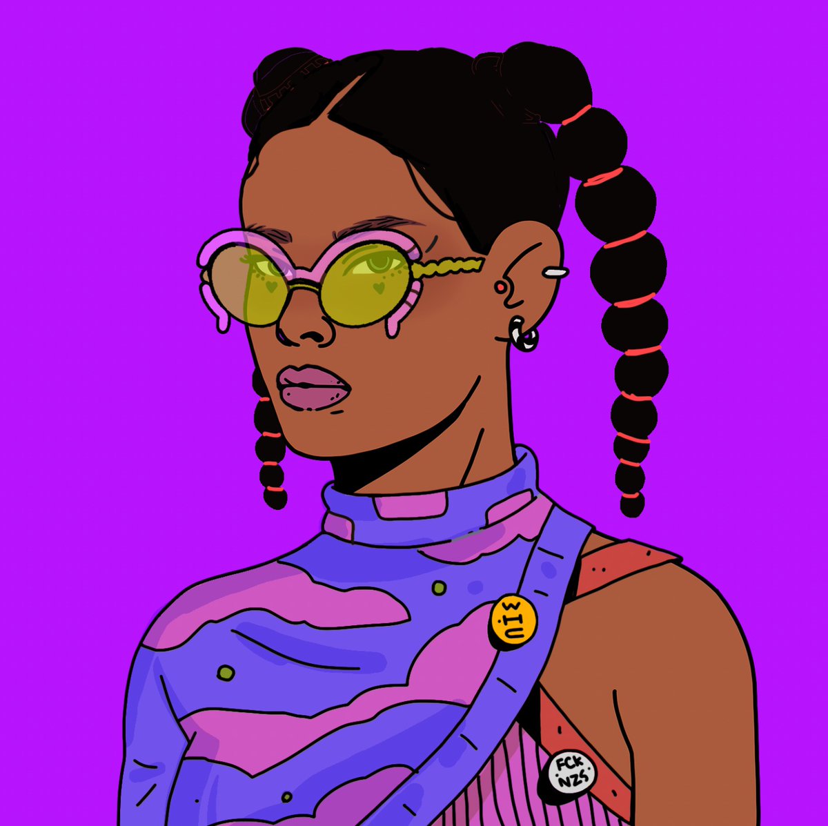 WomenHackersNFT's tweet photo. Quest: Help us name her Glasses (trait) in the comments and win 1 x WL. 

But be cautious: Don't mess with her. She is one of our most skilled Hackers and proudly part of the #WomenHackersClub. 
_
#WHC #NFTs https://t.co/hpBZhU5hJc