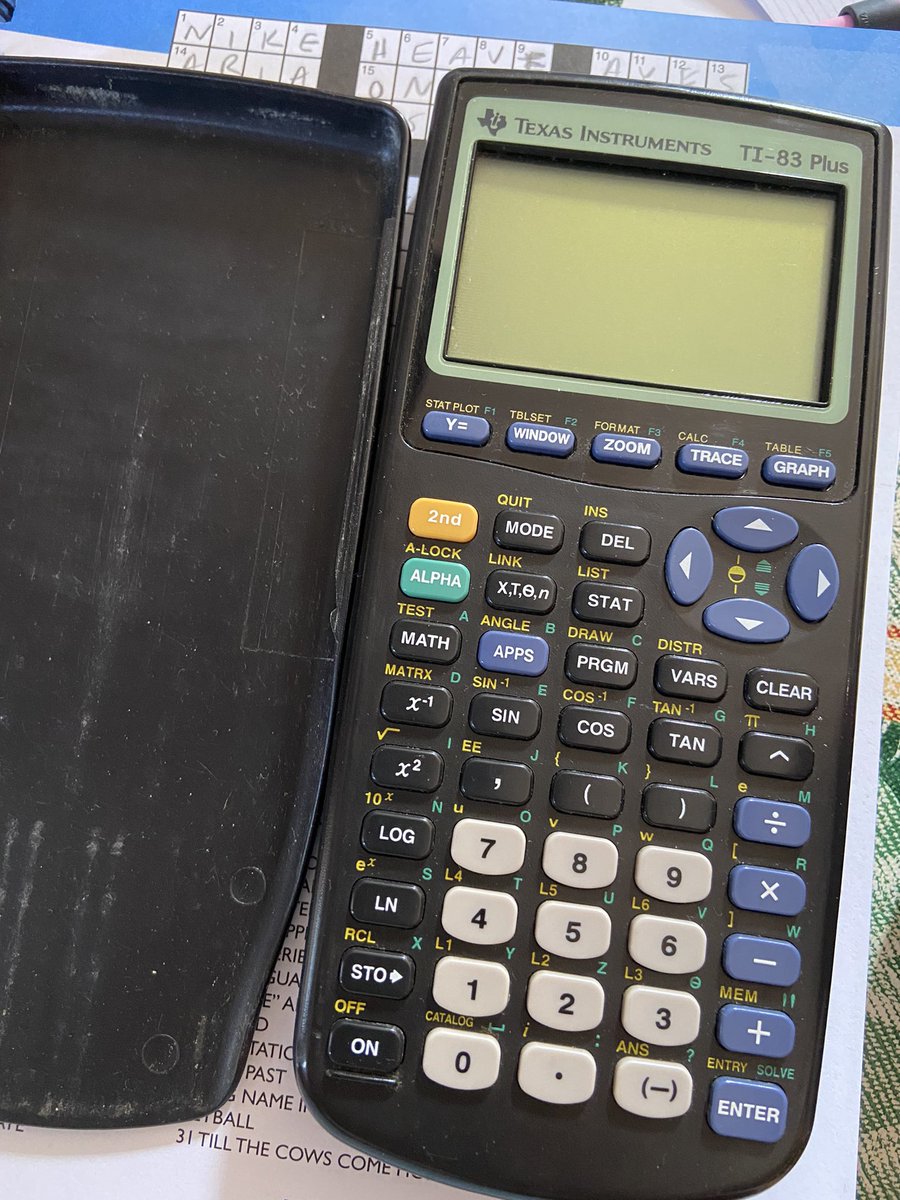 lau_rat's tweet photo. My old graphing calculator finally gave up the ghost. Pouring one out for Block Dude today. Thanks for all the good times ✌🏼 https://t.co/3CqGDdjvuX