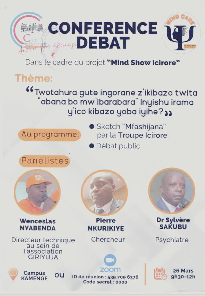 NiyonzimaTite's tweet photo. La problématique des enfants en situation de la rue intéressent plus d'un. Nos panelistes font des tentatives de compréhension essayent de proposer des voies de sortie. https://t.co/s51e4Eh7zO
