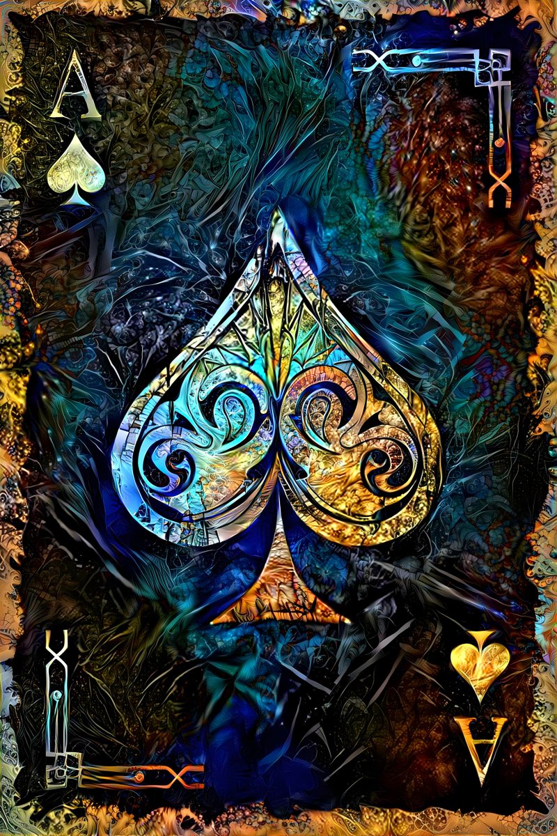 The Ace of spades is a very positive omen for your future: living in a happy marriage, travelling, hobbies, and more generally, living the life as you like it.

#NFTCommunity #NFT #NFTs #NFTGiveaway 
opensea.io/assets/matic/0…