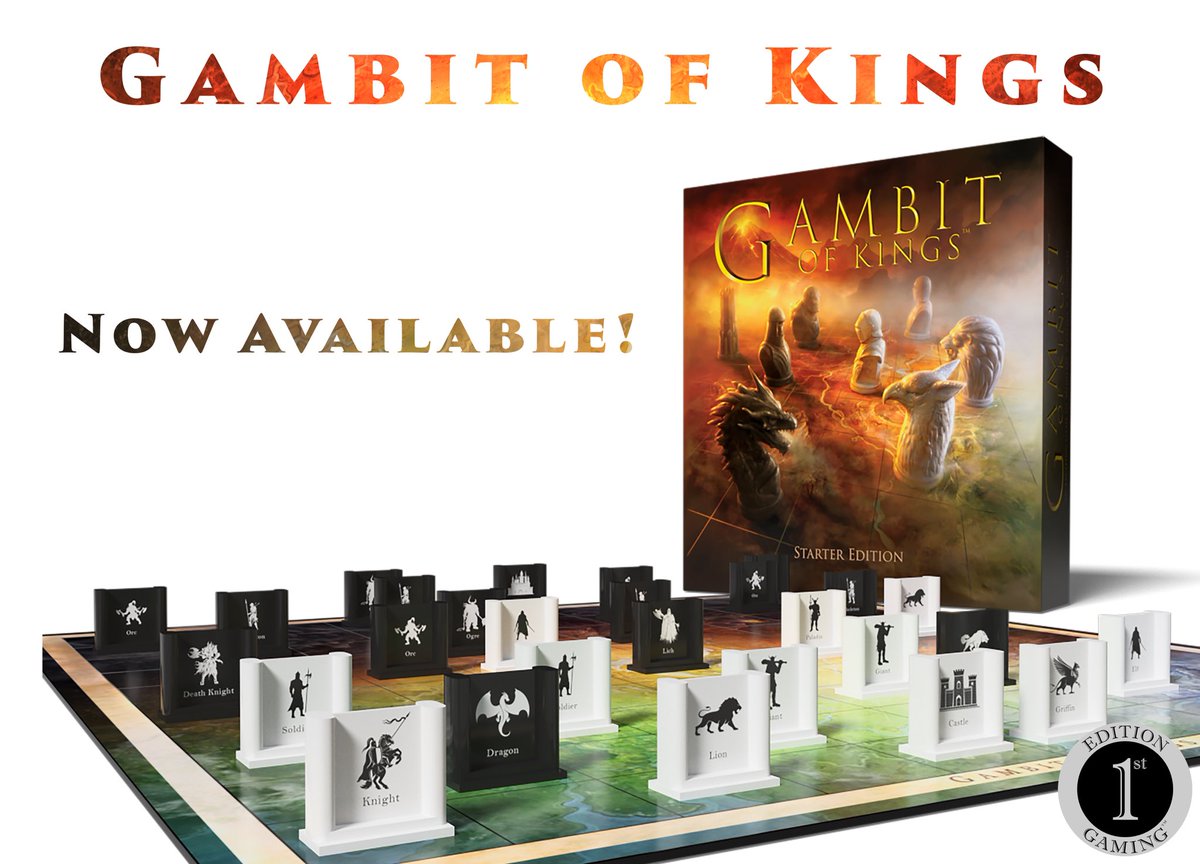 GambitofKings's tweet photo. Gambit of Kings is a game of medieval strategy and conquest for two players.

Order your copy today at https://t.co/Tdj73O2Bi6 and be sure to download the free print &amp; play Adventure Pack expansion! https://t.co/dBkJlNPJkM