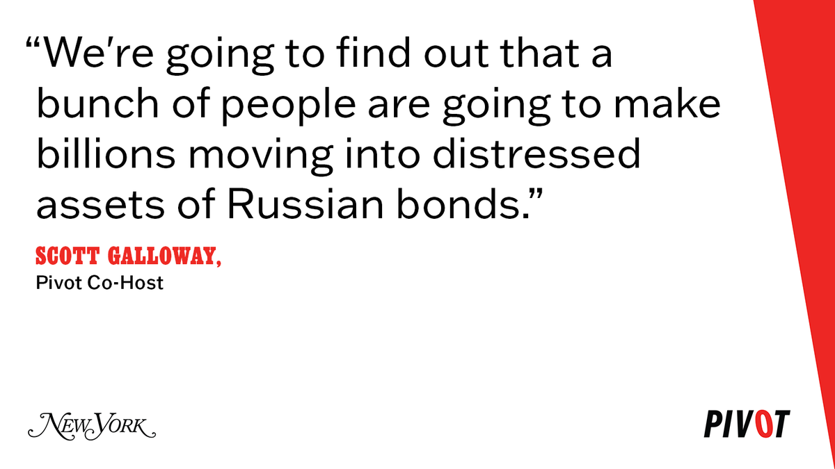 profgalloway's tweet photo. While many Western companies and investors are pulling out of Russia, some hedge funds will start investing in Russian assets. And … why prices keep rising — latest @PivotPod 
https://t.co/hw2OGspSNQ https://t.co/Ug8RoMyCNv