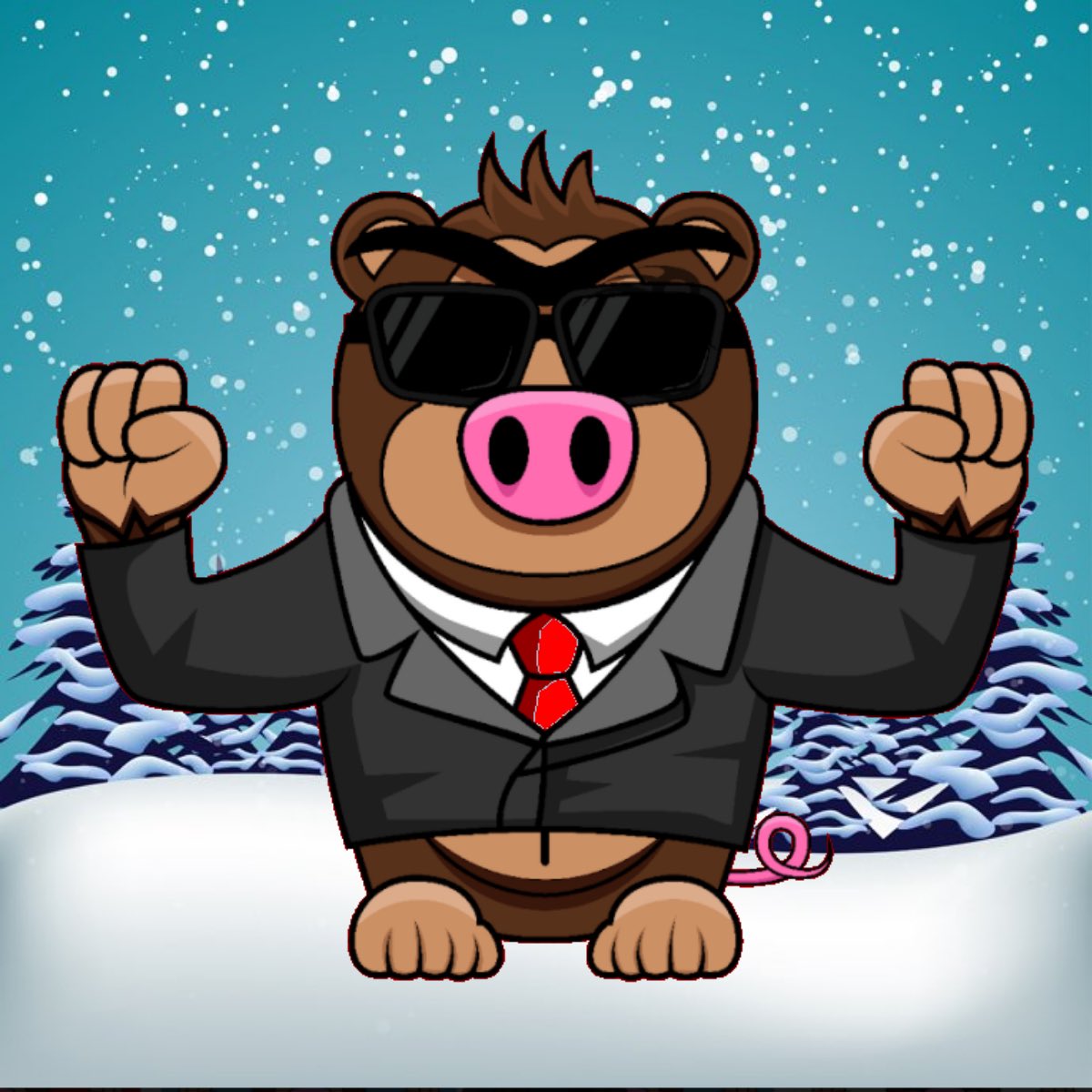 NFT_Pigorilla's tweet photo. This Pigorilla #NFT is one of the most elite of our collection, trained to detect and uncover bullies subtly in his spy gear! His passion of bringing inclusivity globally has brought him to the far reaches of the tundra. https://t.co/wUz2nH20Lz