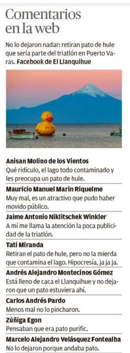 hector_llegues's tweet photo. Finalmente el 🦆 Purific  dió que hablar en #PuertoVaras ⬇️ https://t.co/VdmmxFRTQ4