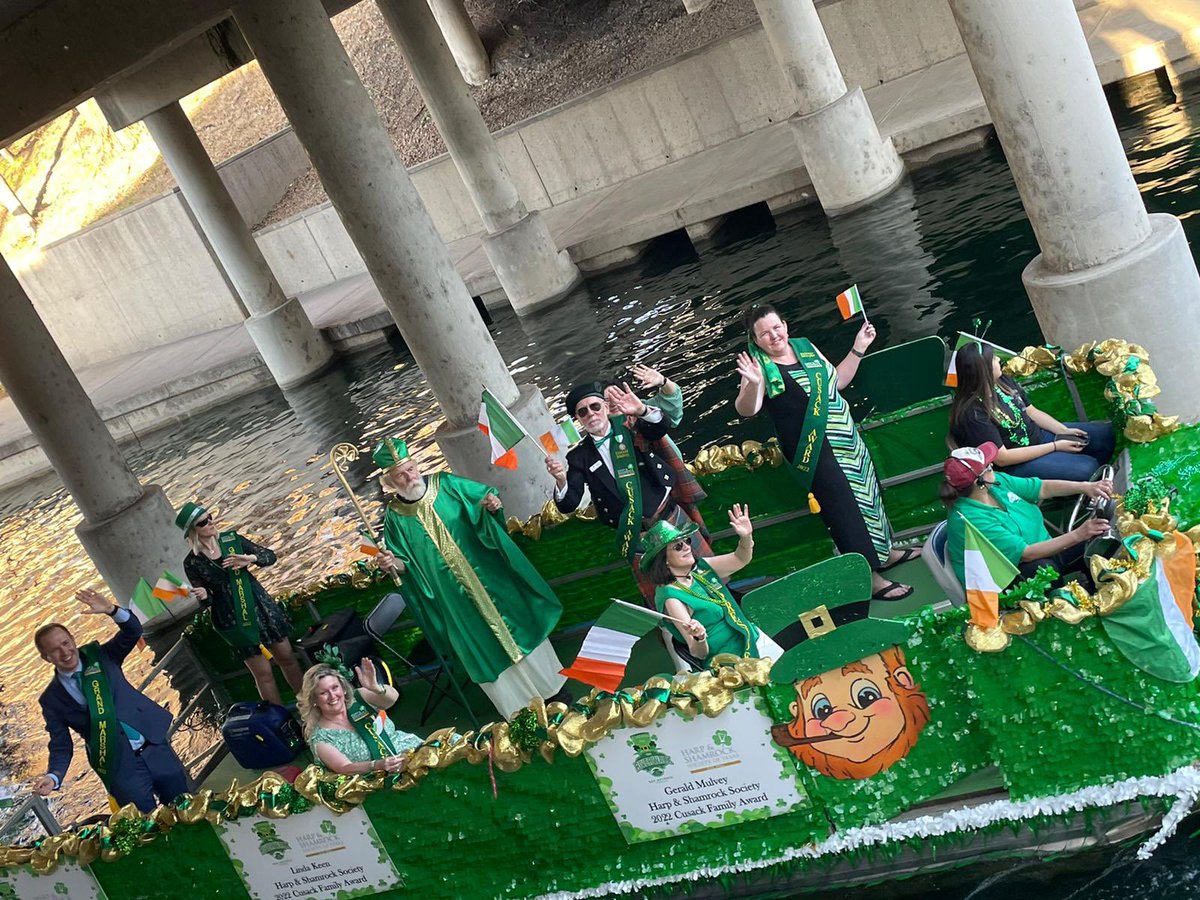 IrelandCGAustin's tweet photo. We had so much fun at the San Antonio #StPatricksDay River Parade yesterday afternoon. Thanks to everyone who came out and lined the traditional downtown route and also along the new route. #SATX https://t.co/vMxAA6yrhl