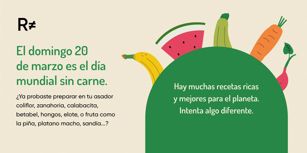 noescomun's tweet photo. Hoy es el día mundial sin carne.
#alimentaciondelfuturo #meatlessday #meatlesseveryday https://t.co/KTIpfBoPDd