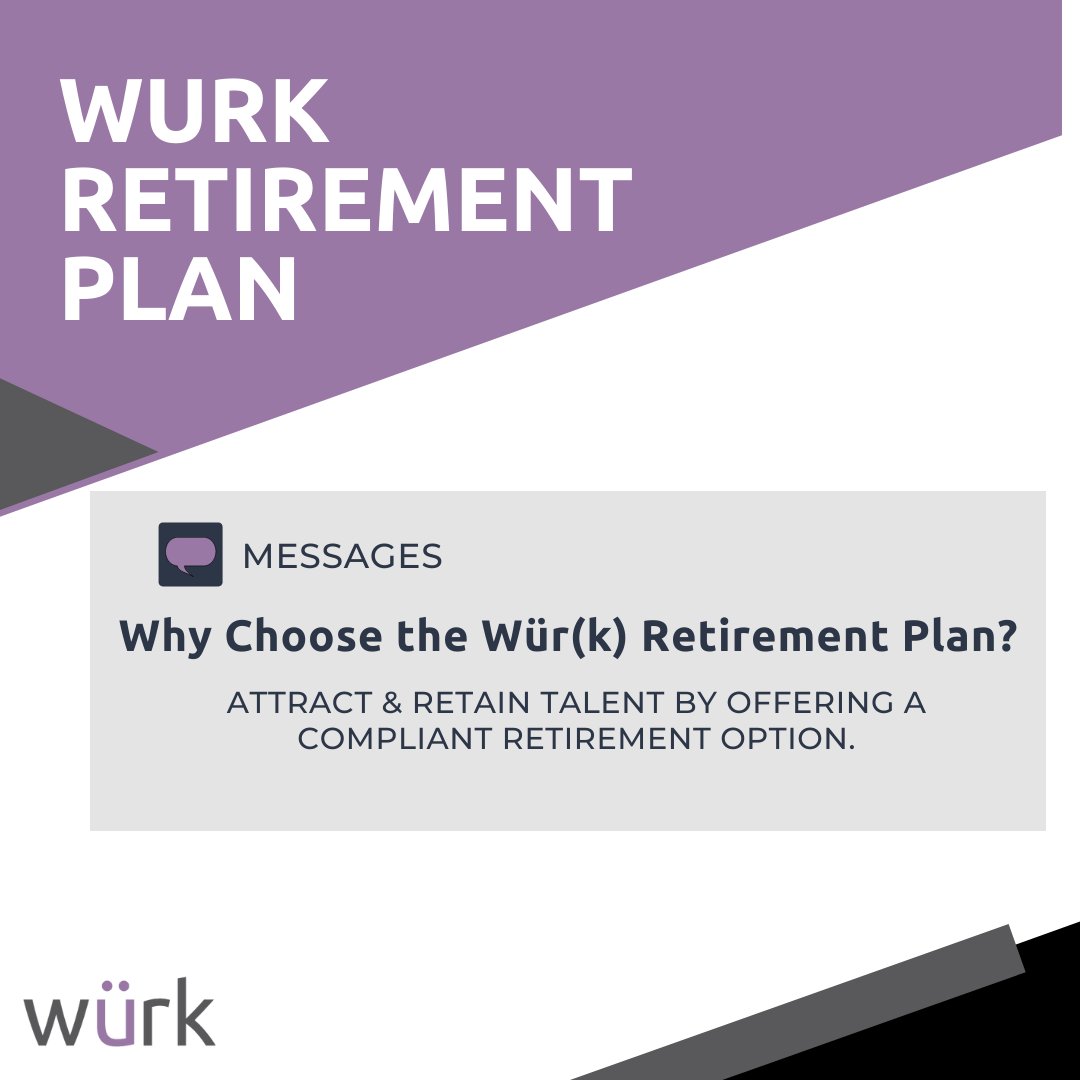 Wurk's multiple employer retirement plan is a compliant, easy, and scalable solution that can actually save your company money over other retirement solutions. hubs.ly/Q015tdzp0