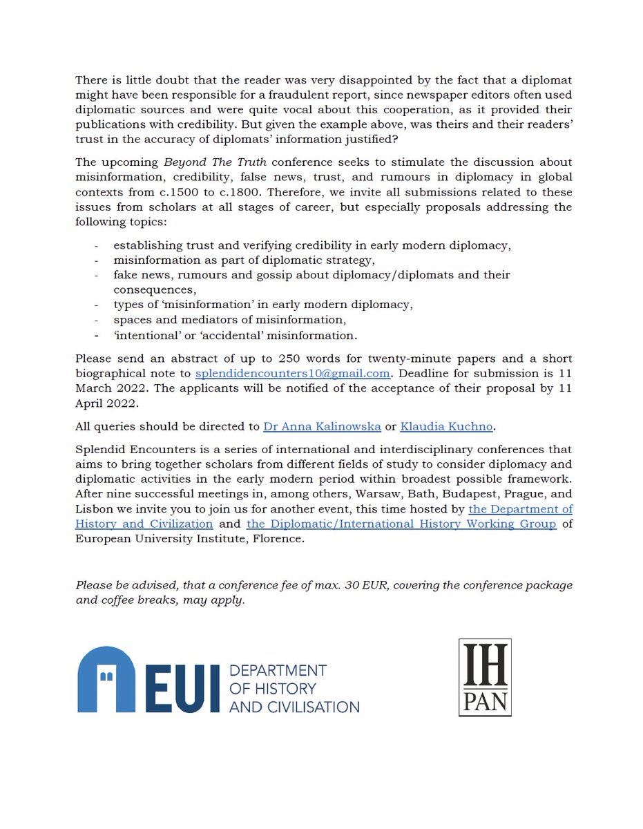 splendidencoun1's tweet photo. We can't wait for the upcoming conference in Florence!

ATTENTION: The deadline for abstract submission has been extended to 31st March https://t.co/wrMNFqVkxd