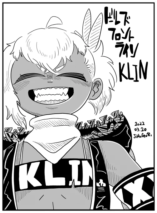 にこにこにっこりNo.1のドルフロのKLINを描きました。 