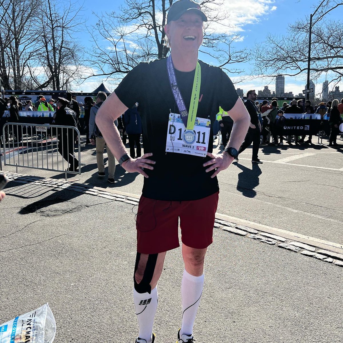 hansvestberg's tweet photo. Great running @nyrr half marathon today together with @rfkhumanrights #runwithhans https://t.co/RHayafsoY1