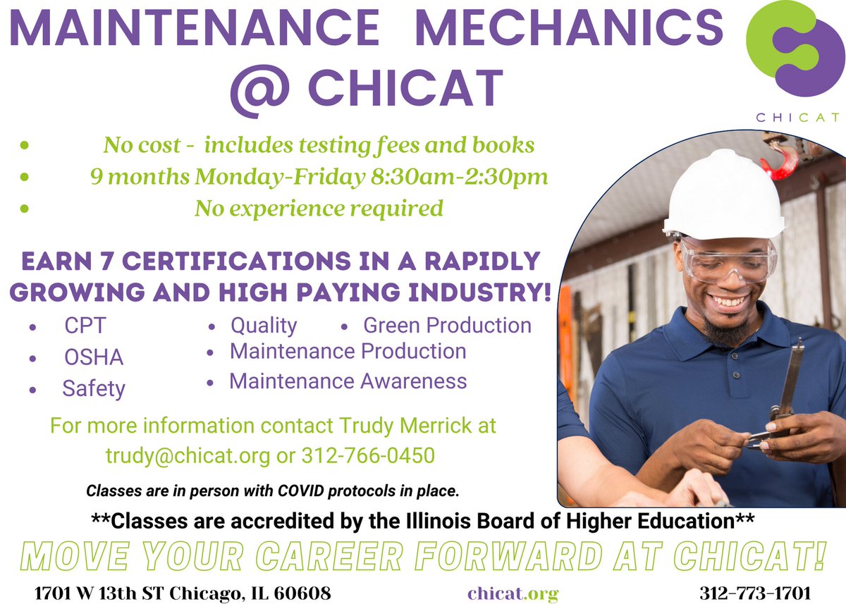 chicatchicago's tweet photo. Start a new career in a industry thirsty for  certified employees!
https://t.co/tfL1SGpFDG https://t.co/xgn9jeObnL