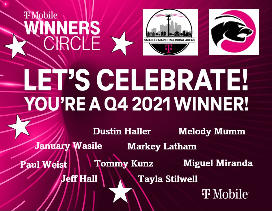 Huge s/o to our Q4 Winner's Circle recipients! I want to congratulate 9 of the fiercest magenta honey badgers known to man and give a great big round of applause for a job WELL DONE!! Thank you all!👏👏 #SMLincoln #HoneyBadgers