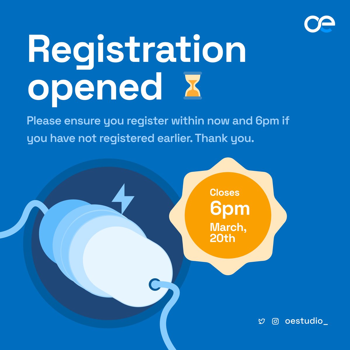 oedemy_'s tweet image. Register here oedemy.digital 

Registration closes finally by 6pm today ⏳