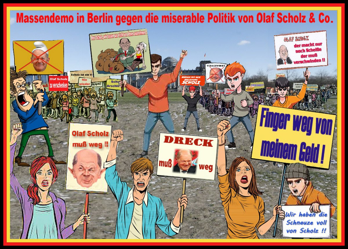 Schwere Proteste gegen die Regierung Olaf Scholz in Berlin !!