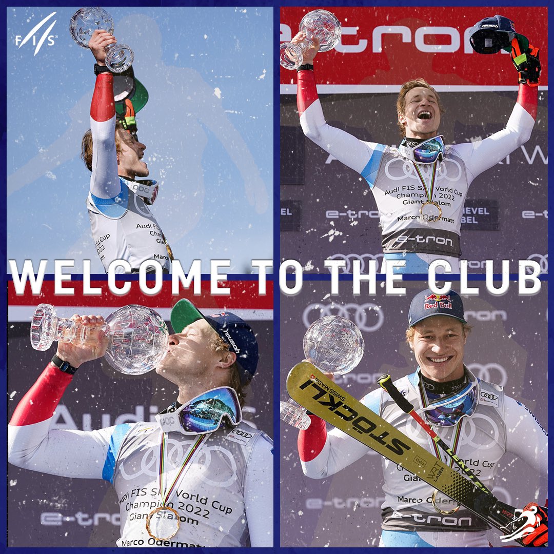 What a season it’s been for the Swiss 🚀, Marco Odermatt 🤩 4 downhill podiums, 5 GS wins (8 podiums), 2 Super G wins (4 podiums), GS 🔮 and an Olympic gold medal🎉 

Congratulations on your first overall globe👏

#fisalpine