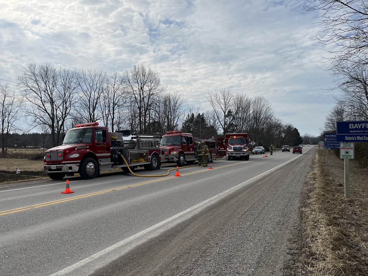 First grass fire of the spring!  Residents please remember you need a burn permit from the municipality to burn any brush pile that doesn’t fit in a 2ft x 2ft fire pit, and please keep a way to extinguish any fire on hand should it get out of control!