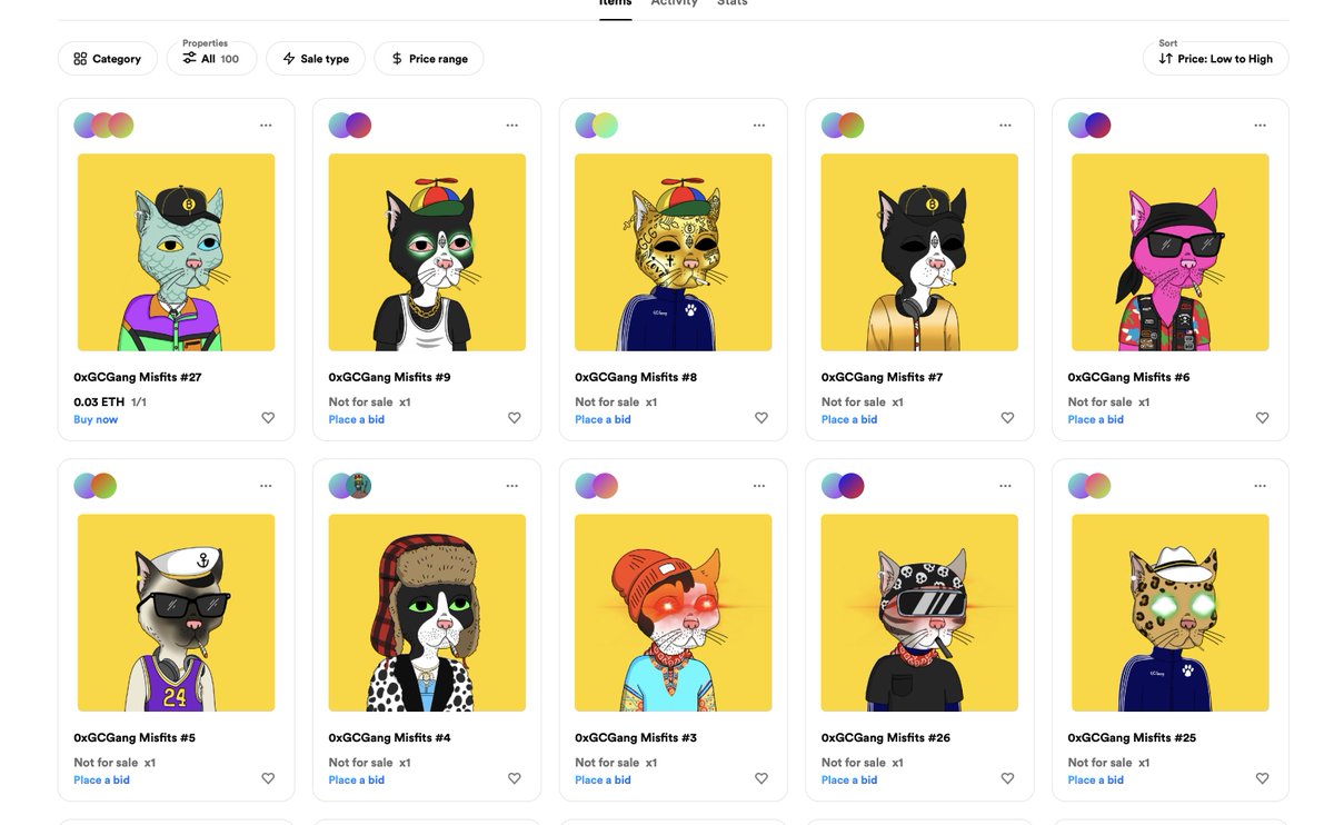 😮😮😮😮😮😮😮😻🔥💛🟨👊
rarible.com/collection/0x8…

LIMITED EDITION MISFITS NFT COLLECTION 🚨

PUBLIC MINT NOW OPEN misfits.0xgcg.com

#yellowarmy #0xguttercatgang #0xgcgang #nfts #NFTCommunity #nftcollection #misfits #0xGCGangMisfits #0xArmy #LFG