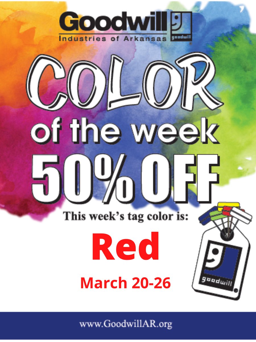 GoodwillAR's tweet image. #BringInSpring with us!
🌹RED is our new #ColorOfTheWeek. Happy Thrifting, y’all! ♥️ 

@GoodwillAR #sustainablegood #shopsecondhand #goodwillAR #goodwillfinds #spring2022 #thrifthaul #sundayvibes #springvibes